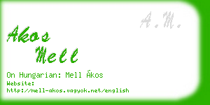akos mell business card